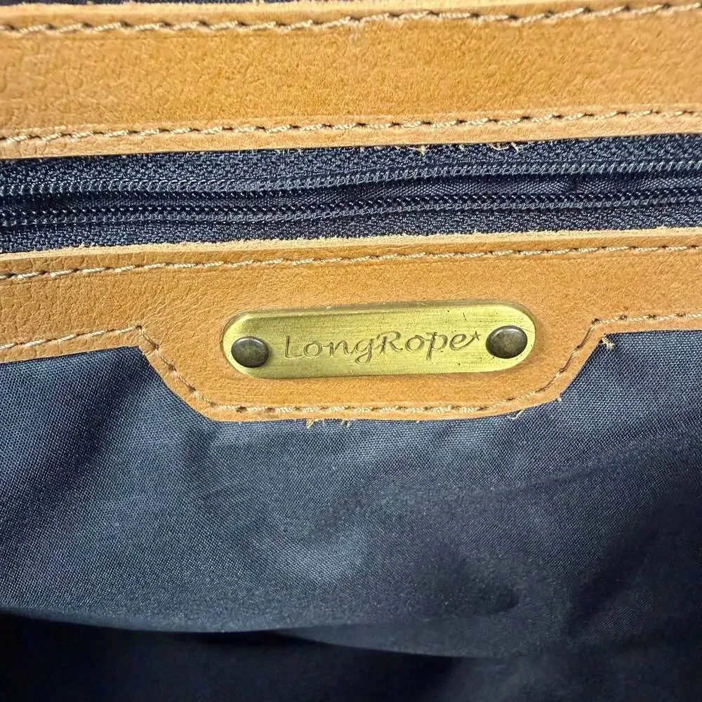 LongRope Brown Leather and Cowhide Hair-on-Hide Messenger Bag